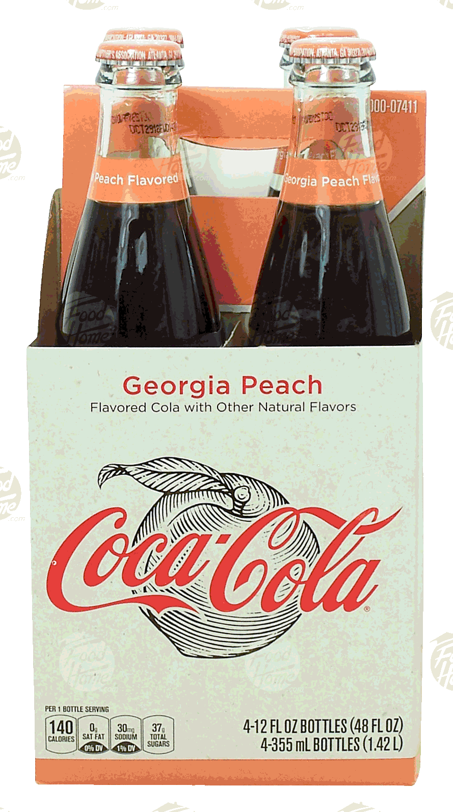 Coca-Cola&nbsp;Georgia Peach&nbsp;flavored cola cabonated soda, 12-fl. oz. Full-Size Picture